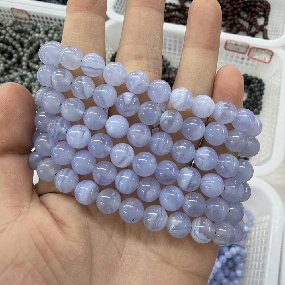8MM Blue Lace Agate Bracelet